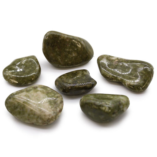 Large Tumble Stones - Epidote Snowflake