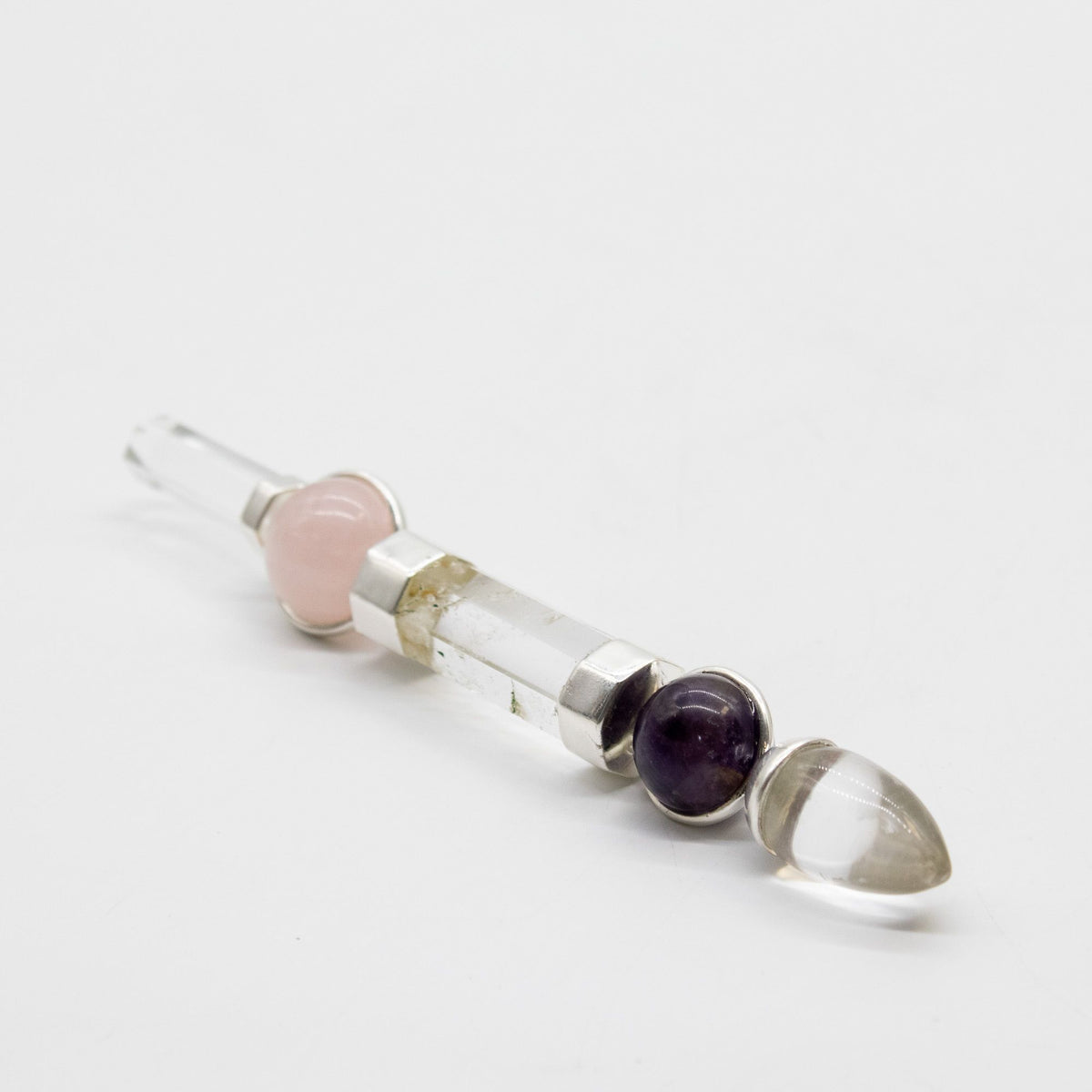 Axis of Grace Wand - Amethyst & Rose Quartz