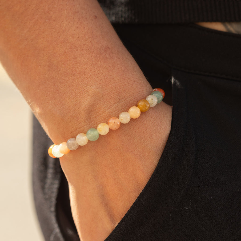 Petite Power Bracelet - Rainbow Agate