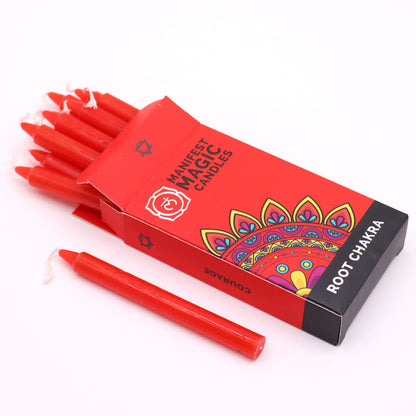Red Manifest Magic Candles - Root Chakra
