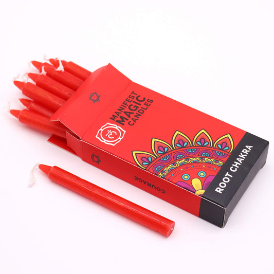 Red Manifest Magic Candles - Root Chakra