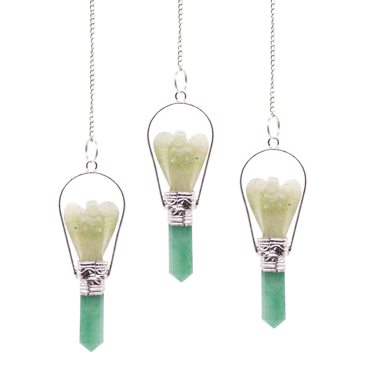 Angel Pendulum with Ring - Green Adventurine