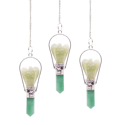 Angel Pendulum with Ring - Green Adventurine