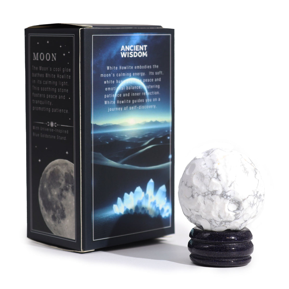 White Howlite Planet - Moon