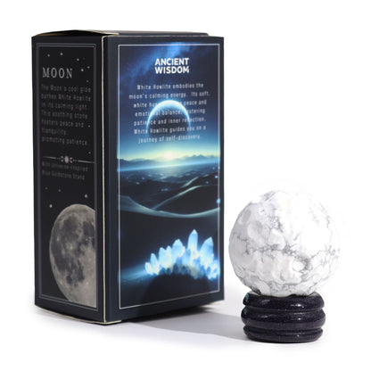 White Howlite Planet - Moon
