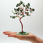 Large Gemstone Tree - Green Aventurine on Green Agate Base (100 stones)