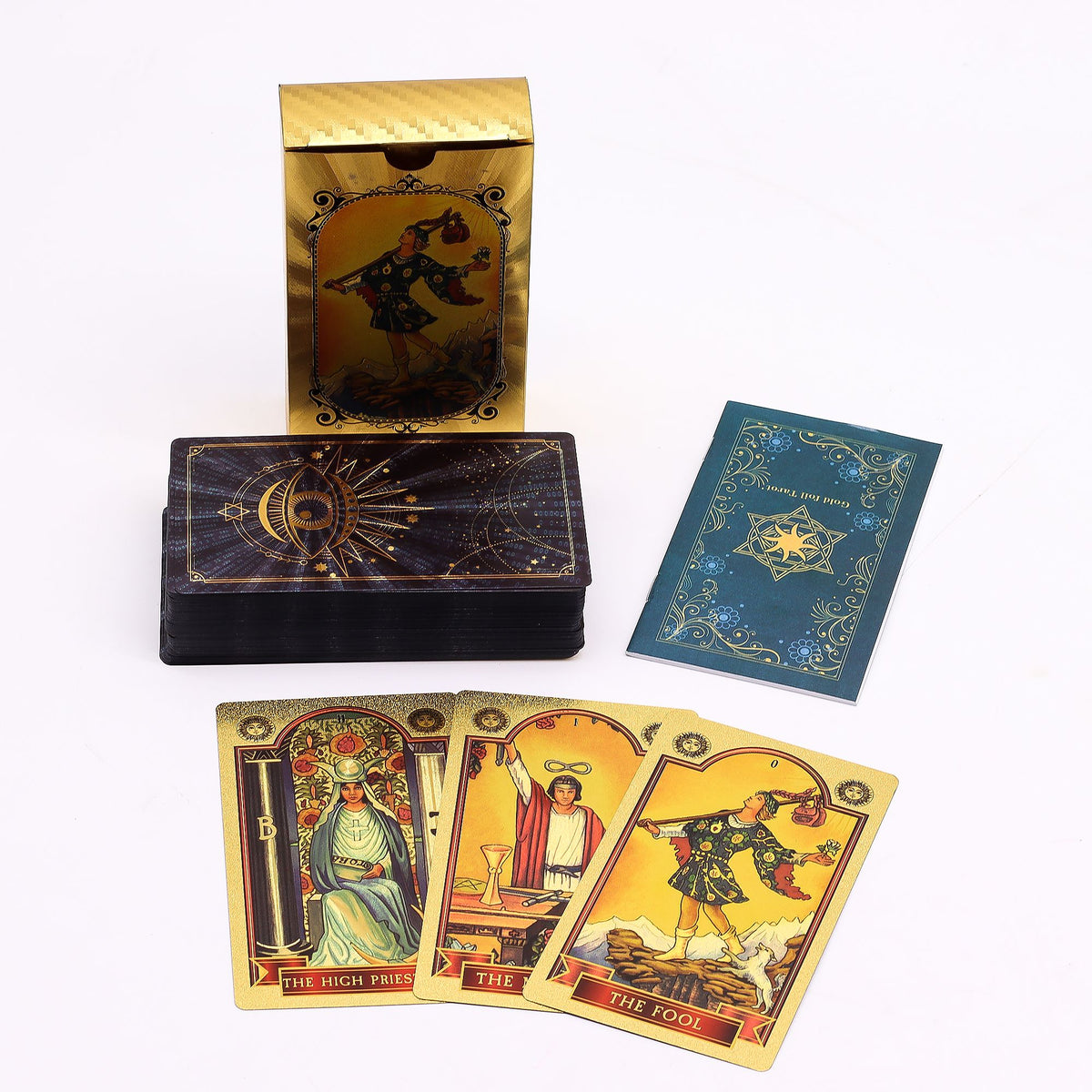 Blue & Gold Foil Tarot Card Set - All Seeing