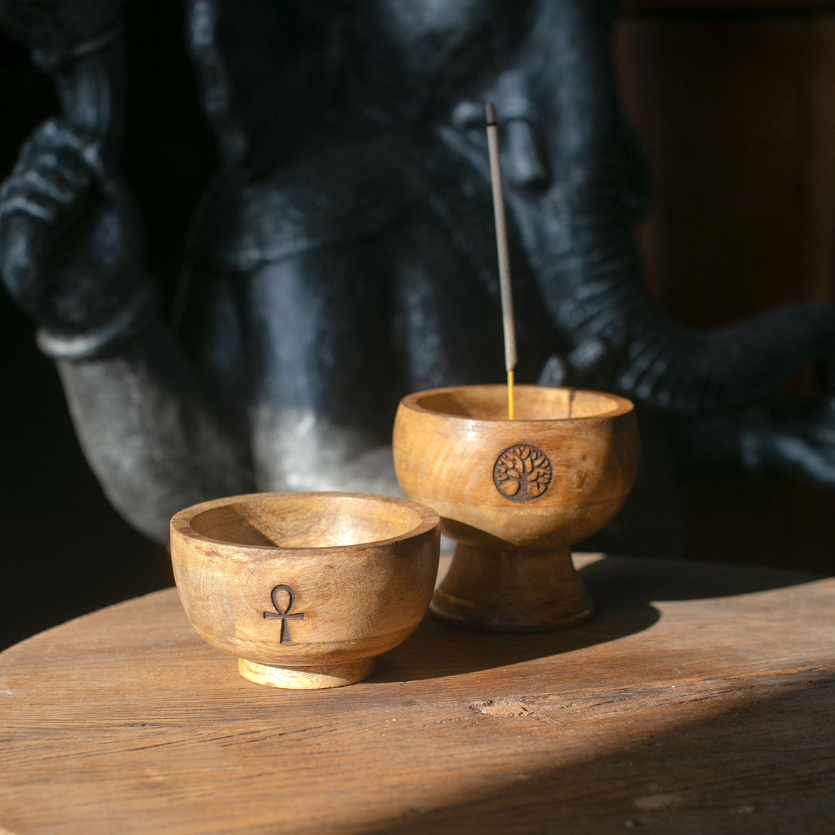 Large Ritual Bowl Incense Cone Holder - Om