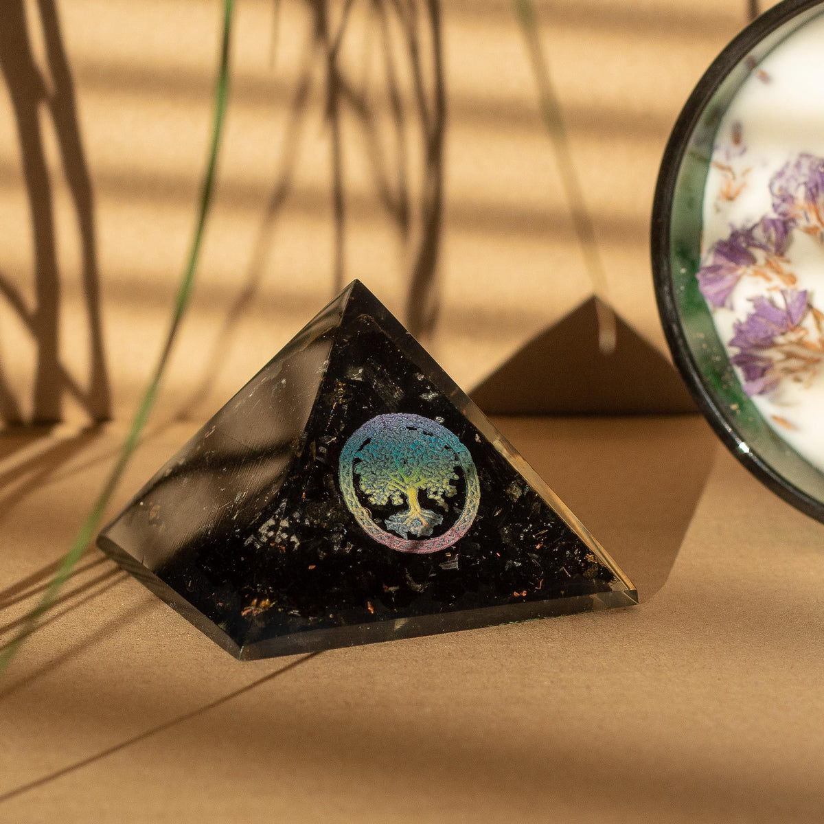 Small Orgonite Pyramids - Tree of Life - Black Tourmaline
