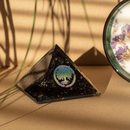 Small Orgonite Pyramids - Tree of Life - Black Tourmaline