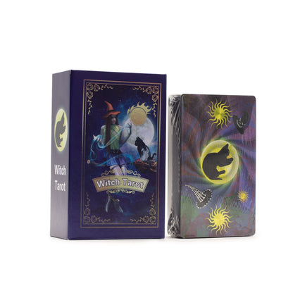 Purple Foil Tarot Card Set - Witch Tarot