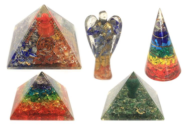 Orgonite Pyramid - Turquoise and Black Tourmaline