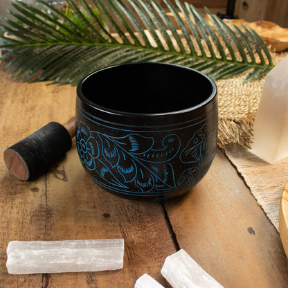 Cauldron Singing Bowl - Magic Mushroom - Blue
