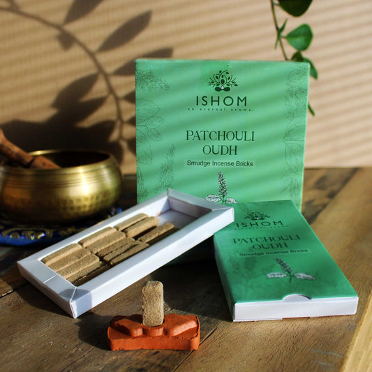 Incense Smudge Bricks and Burner - Patchouli Wood