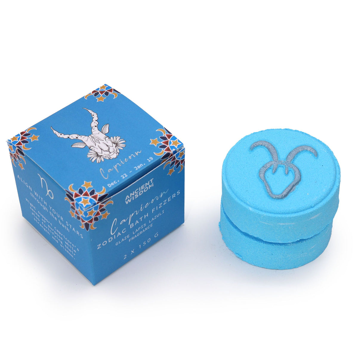 Capricorn - Set of Zodiac Bath Fizzers with Horoscope