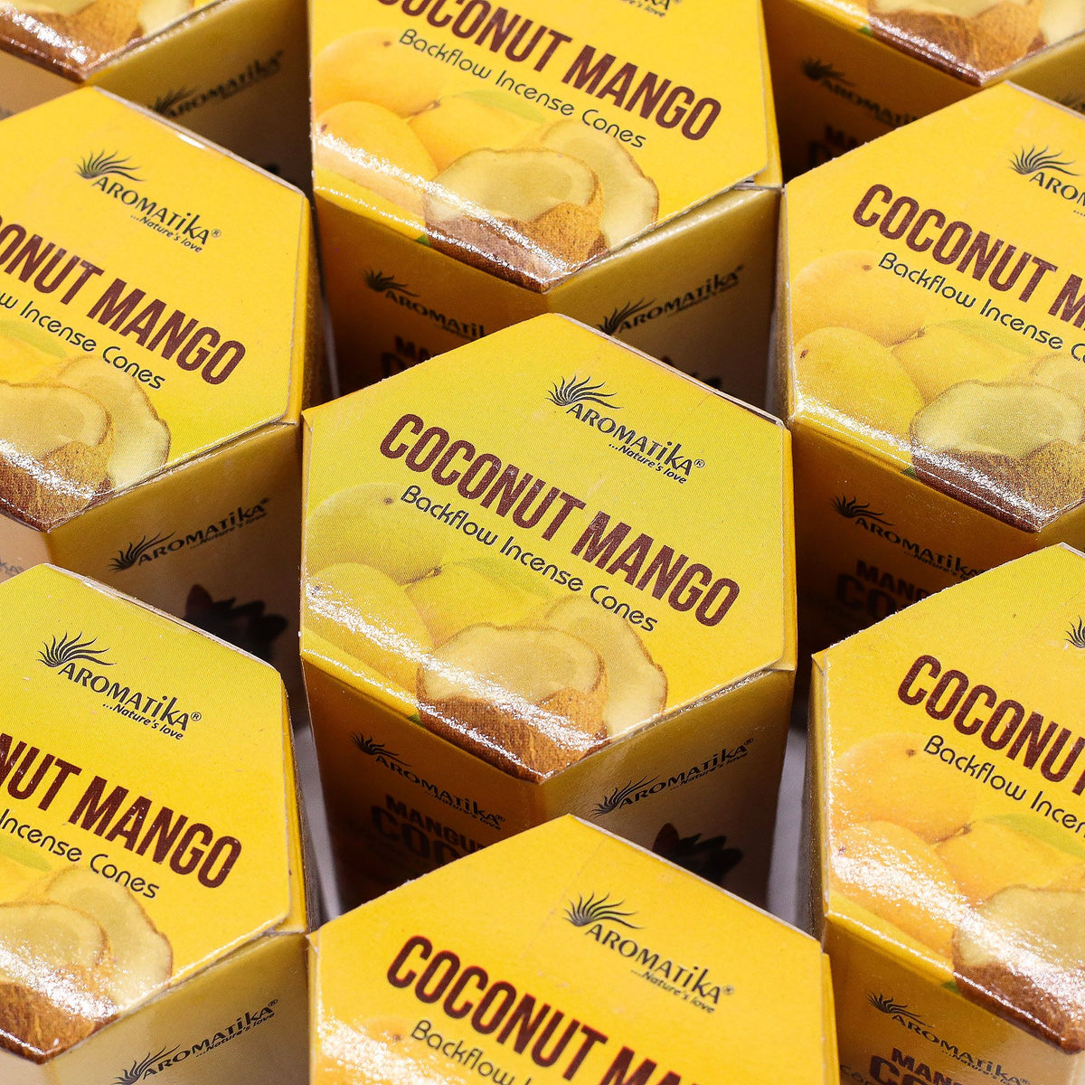 Aromatika Masala Backflow Incense Cones - Coconut & Mango