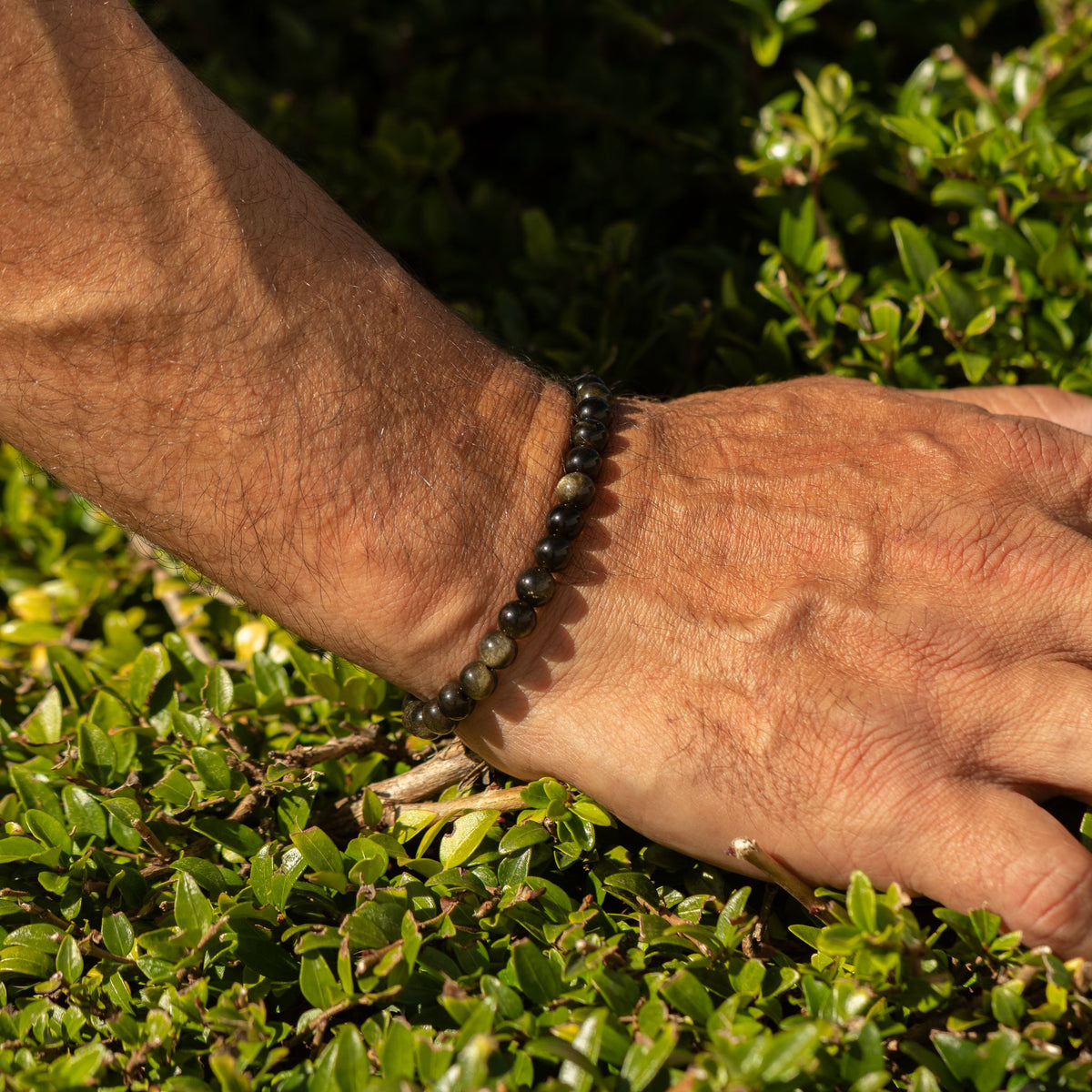 Petite Power Bracelet - Gold Obsidian