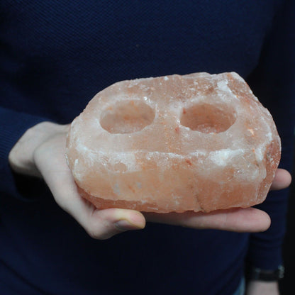 Natural Salt 2 Candle Holder