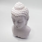 Buddha Bust Lamp Lavender Crackle - Oval Stand