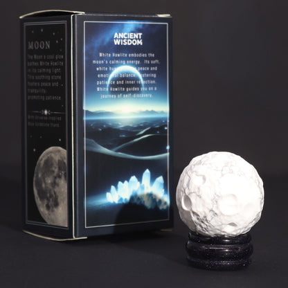 White Howlite Planet - Moon
