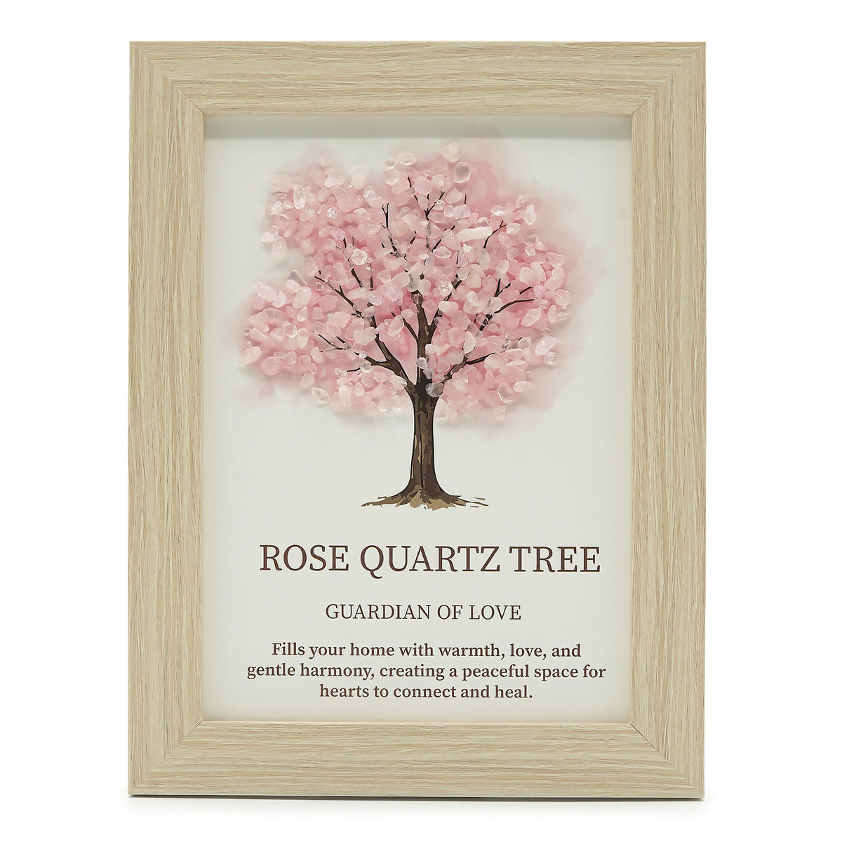 Gemstone Picture - Tree of Life - Rose Quartz