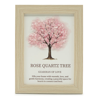 Gemstone Picture - Tree of Life - Rose Quartz
