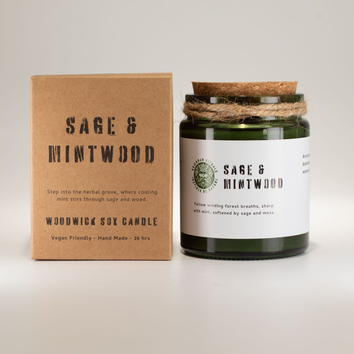 Woodwick Soy Candle - Sage & Mintwood