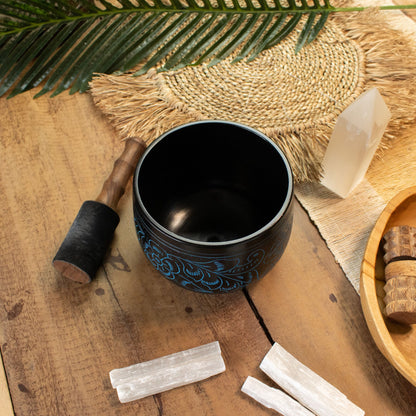Cauldron Singing Bowl - Magic Mushroom - Blue