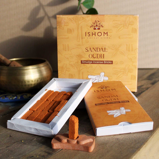 Incense Smudge Bricks and Burner - Sandal Wood