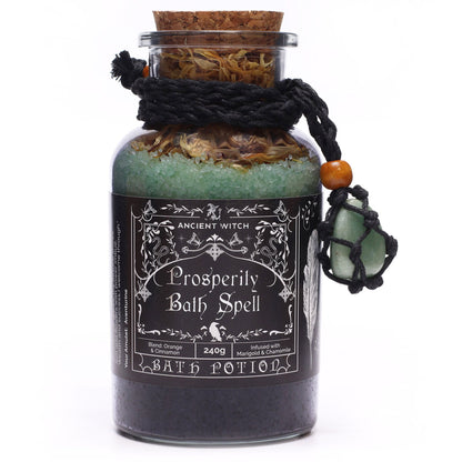 Ancient Witch Bath Potion - Crystal Amulet - Prosperity