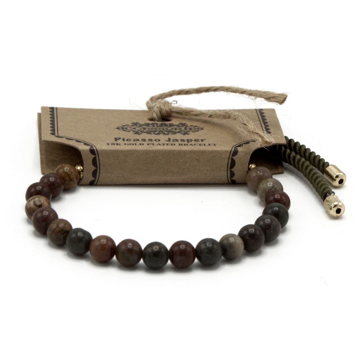 Moss String Bracelet - &nbsp;Picasso Jasper