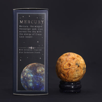 Crazy Lace Jasper Planet - Mercury