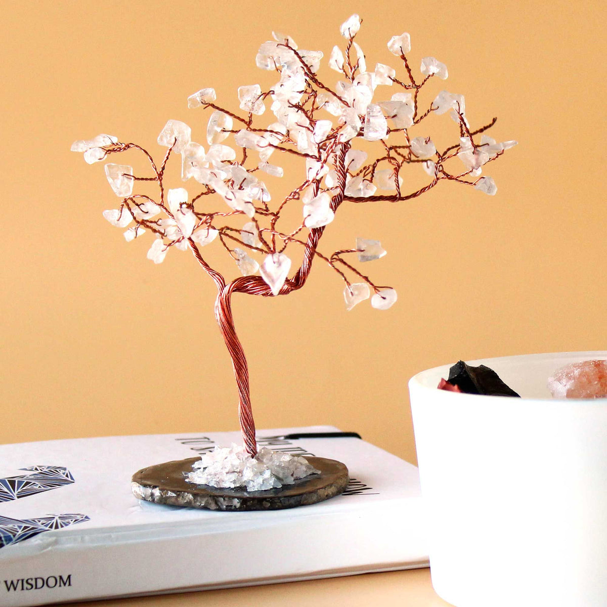 Large Gemstone Tree - Rock Quartz - 100 stones