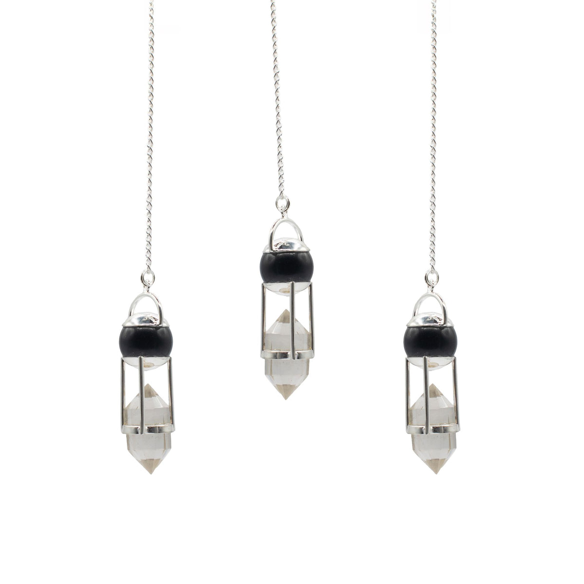 Double Power Pendulum - Obsidian Globe