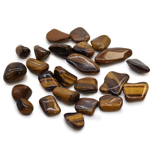 Small Tumble Stones - Tigers Eye - Golden