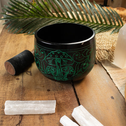 Cauldron Singing Bowl - Magic Mushroom - Green