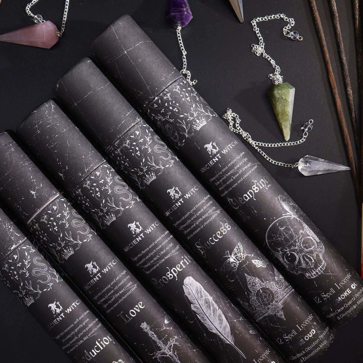Ancient Witch Spell Incense - Cleansing - Crystal Pendulum
