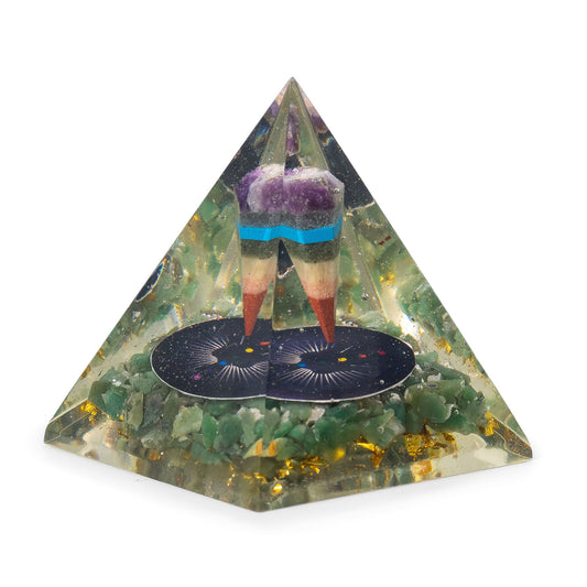 Orgonite Pyramids - Green Aventurine Chips