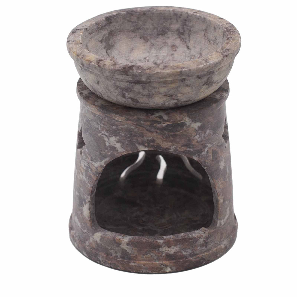Small Soapstone Oil Burner - Sun & Stars