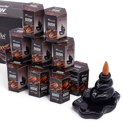 Aromatika Masala Backflow Incense Cones - Oudh