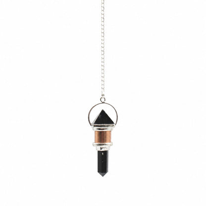 The Night Watcher- Combo Piece Copper Pendulum -  Obsidian
