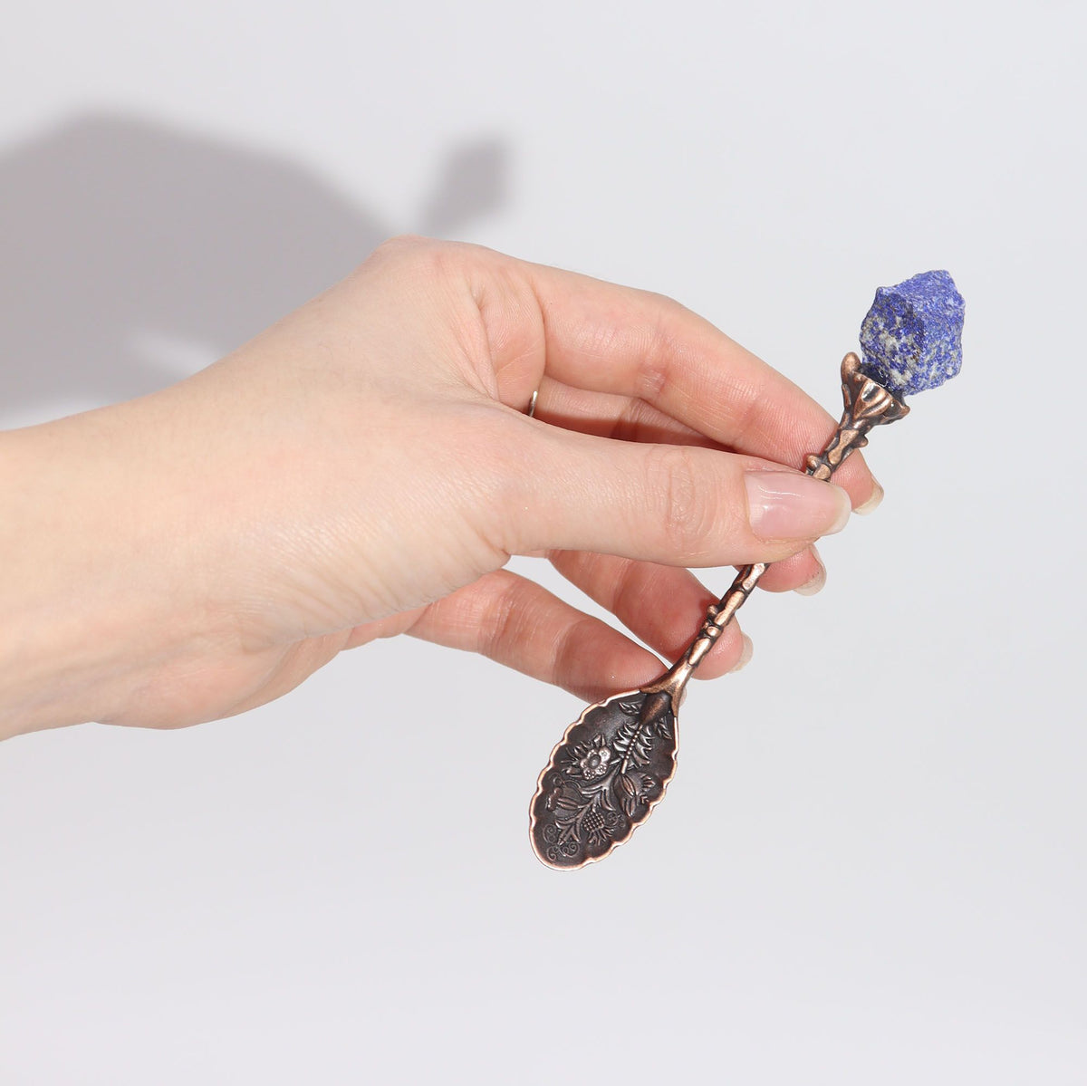 Bronze Gemstone Crystal Witch Spoons - Set of 7