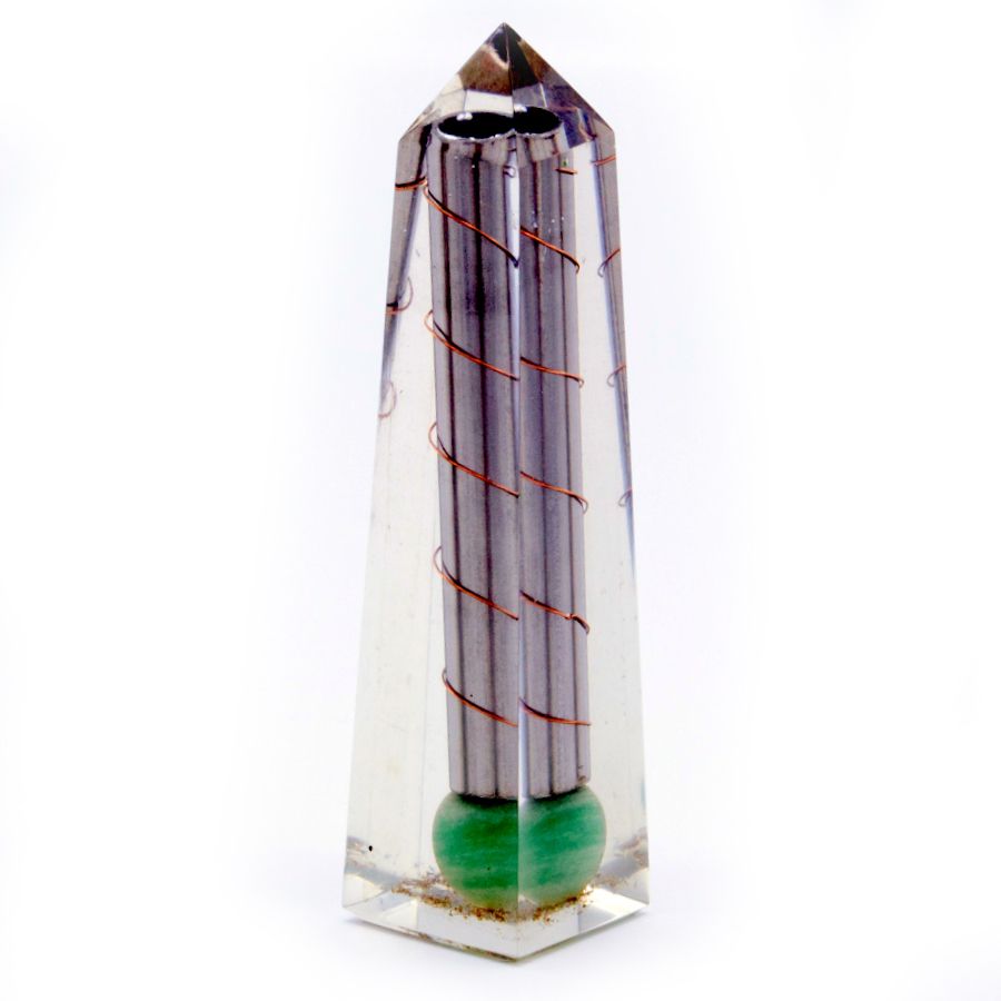 Orgonite Obelisk Power Point - Green Aventurine
