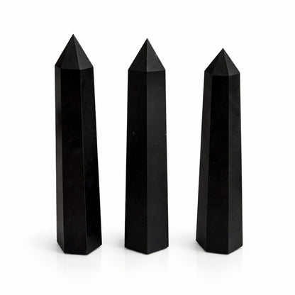 Gemstone Six Face Obelisk Point - Black Tourmaline