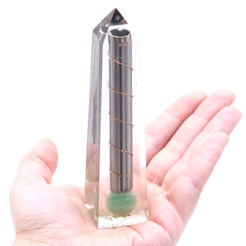 Orgonite Obelisk Power Point - Green Aventurine