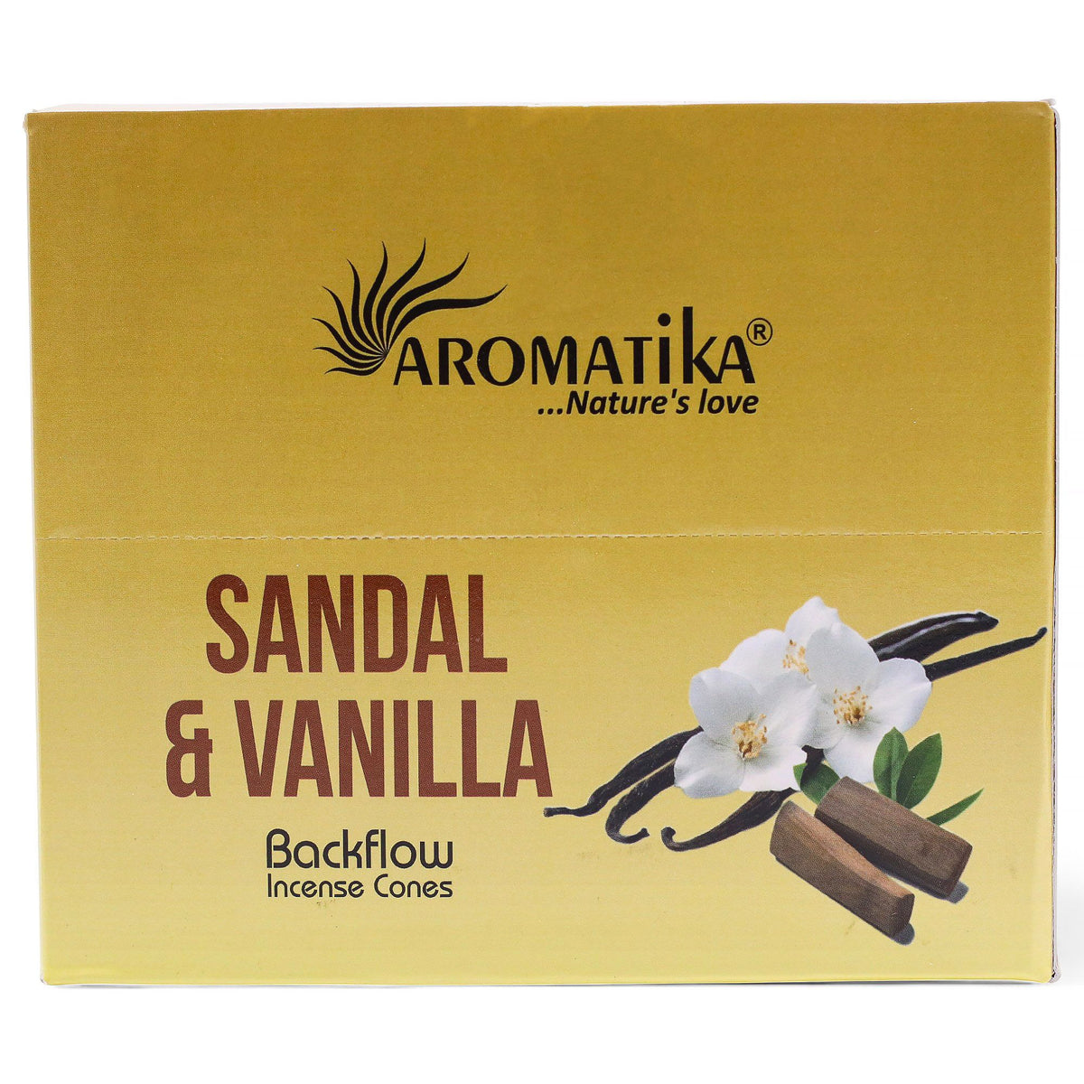 Aromatika Masala Backflow Incense Cones - Sandalwood & Vanilla