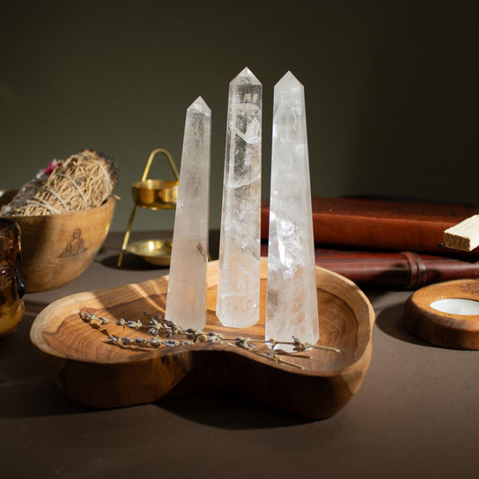 Gemstone Six Face Obelisk Point  - Rock Crystal