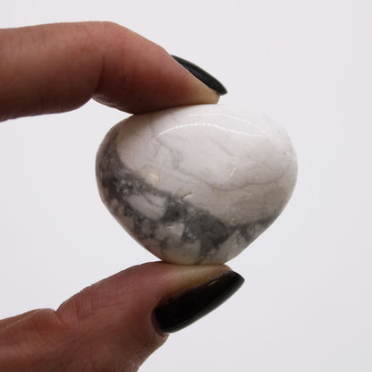 Medium Tumble Stones - White Howlite - Magnesite