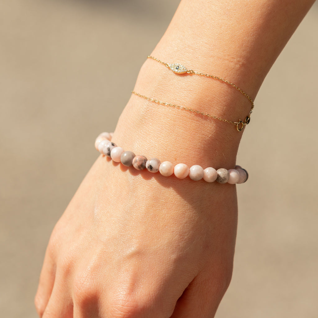 Petite Power Bracelet - Pink Jasper