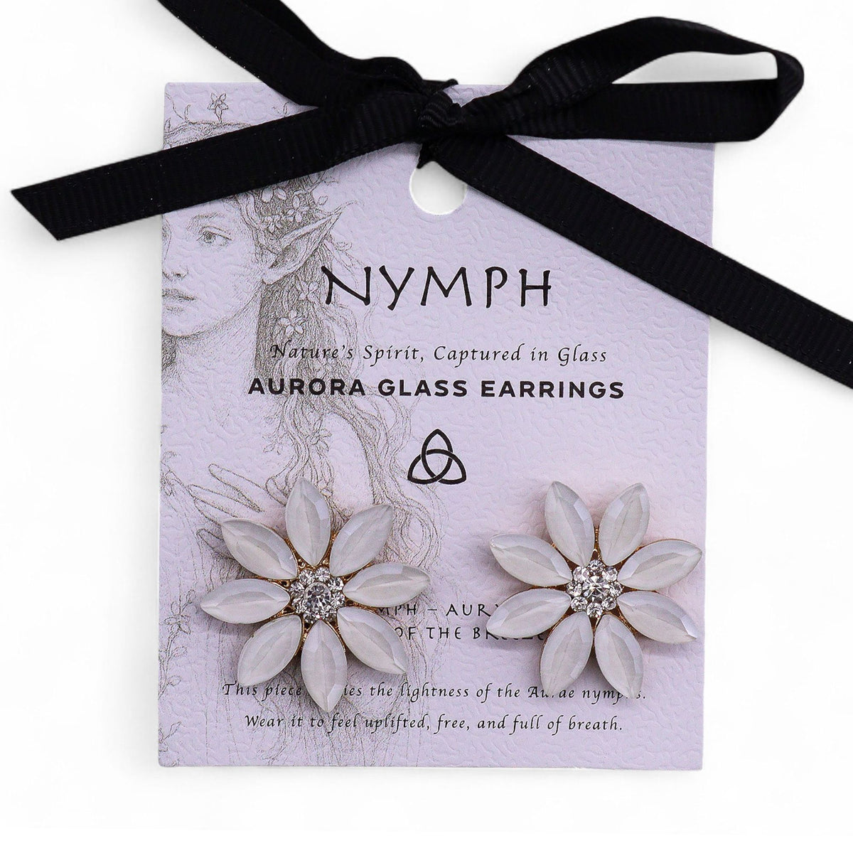 Pearl Vintage Glass Flower Earrings